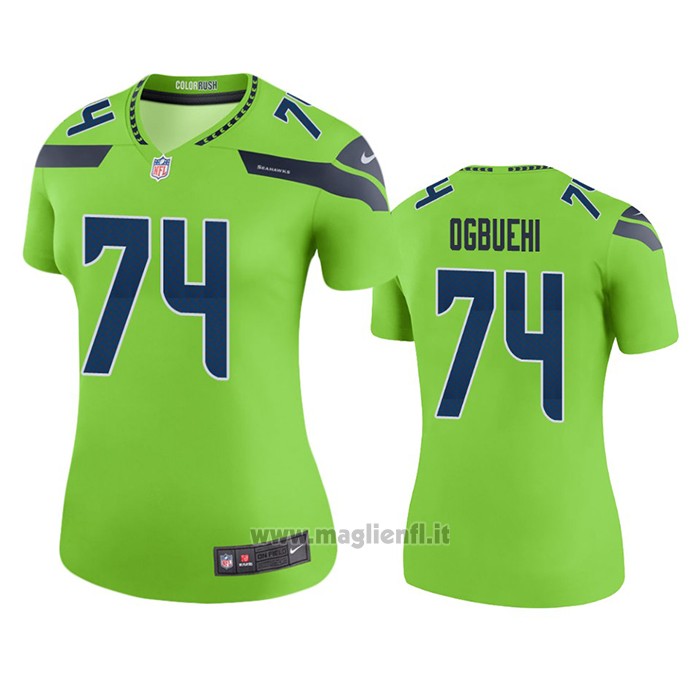 Maglia NFL Legend Donna Seattle Seahawks Cedric Ogbuehi Verde Color Rush
